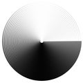 Abstract spirally element. Spinning, vortex graphic. Concentric Royalty Free Stock Photo