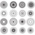 Abstract spirograph elemens