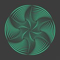 Abstract spirograph element. Vector spirograph.