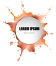 Abstract splash background. Business background. Design of orange blob on white background