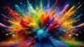 Abstract Splash of Color: A Whimsical Journey Through Hues Generative AI