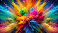 Abstract Splash of Color: A Whimsical Journey Through Hues generative AI