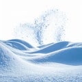Abstract Splash in Powdered Sugar Dunes Landscape with White Background Royalty Free Stock Photo