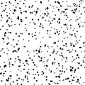 Abstract splash vector seamless pattern. Black and white hand drawn spray texture. Black spots on white backdrop Royalty Free Stock Photo