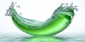 Abstract splashing green liquid Royalty Free Stock Photo