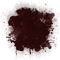 Abstract splats splashes and blobs of black ink paint Royalty Free Stock Photo