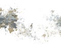 Abstract Splatter and Brush Painting - Blue Gray Taupe - Modern minimalist Artwork