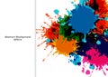 Abstract splatter color desing background. illustration vector design Royalty Free Stock Photo