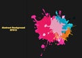 Abstract splatter color desing on black color background. illustration vector design Royalty Free Stock Photo