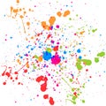 Abstract splatter multi color background. illustration d Royalty Free Stock Photo