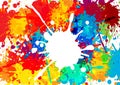 Abstract splatter multi color background. illustration de