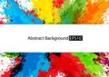 Abstract splatter multi color design background,illustration vector design background Royalty Free Stock Photo