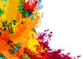 Abstract splatter multi color design background,illustration vector design background Royalty Free Stock Photo