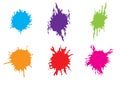 Abstract splatter pack design. color paint collection sp