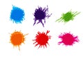 Abstract splatter pack design. color paint collection sp