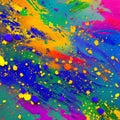 1577 Abstract Splatter Paint: A captivating and abstract background featuring splatter paint in bold and expressive colors, addi