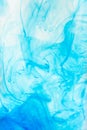 Abstract splatter water with blue color background.