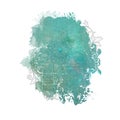 Abstract splotch on white background Royalty Free Stock Photo