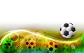 Abstract sports background with soccer ball