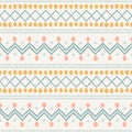 Ornamental ethnic boho stripes seamless vector pattern. Neutral pastel design for home decor and fashion textile. Abstract decorat Royalty Free Stock Photo