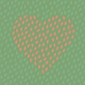 Abstract spotted seamless pattern with heart