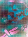 Abstract spray multicolor painting texture