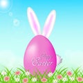 Abstract spring background with Easter pink egg Royalty Free Stock Photo