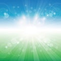 Abstract spring background with sun rays