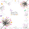 Abstract spring flower and dandelion greeting card Royalty Free Stock Photo
