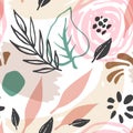 Abstract floral spring seamless pattern