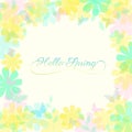 Abstract spring summer background in light pastel color with copy space, floral theme Royalty Free Stock Photo