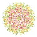 Abstract spring themed mandala