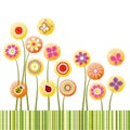 Abstract springtime colorful flower greeting card Royalty Free Stock Photo