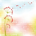 Abstract springtime love flower Royalty Free Stock Photo