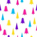 Abstract spruce forest seamless pattern background. Modern swatch for new year card, christmas party invitation, birthday