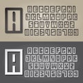 Abstract Square Alphabet and Digit Vector