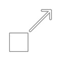 abstract square arrow up logo icon. Element of web for mobile concept and web apps icon. Outline, thin line icon for website Royalty Free Stock Photo