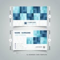 Abstract square blue colors pattern tech design business name card. illustratoin vector eps10