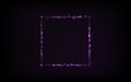 Abstract square frame on black background Royalty Free Stock Photo