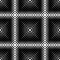Abstract square grid seamless pattern. Optical illusion of the volume of space. Geometric texture. Royalty Free Stock Photo