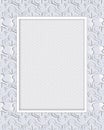 Abstract square lace frame on grey background . Royalty Free Stock Photo