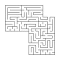 Abstract square maze with entrance and exit. An interesting and useful game for children. Simple flat vector illustration isolated Royalty Free Stock Photo