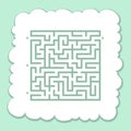 Abstract square maze. Game for kids. Puzzle for children. Find the right path. Labyrinth conundrum. Flat vector illustration