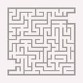 Abstract square maze. Game for kids. Puzzle for children. Find the right path. Labyrinth conundrum. Flat vector illustration