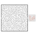 Abstract square maze. Game for kids. Puzzle for children. Labyrinth conundrum. Black flat vector illustration isolated on white