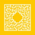 Abstract square maze. Game for kids. Puzzle for children. One entrance, one exit. Labyrinth conundrum. Flat vector illustration