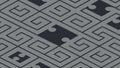 Abstract square maze pattern, symbolizing complexity and problem-solving, vector design Generative AI Royalty Free Stock Photo