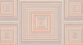 Abstract square motif with nested concentric outlines, alternating pastel orange and grey, perfect for wallpapers Royalty Free Stock Photo
