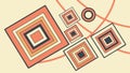 Abstract Square Pattern. Retro Geometric Design Elements Vector Graphic. vector design Generative AI Royalty Free Stock Photo