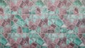 abstract square pixel mosaic on wall texture and background Royalty Free Stock Photo